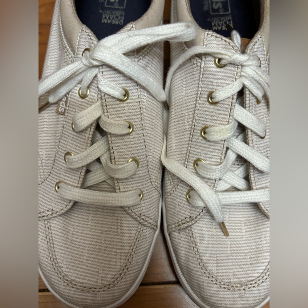 Keds Beige Lace-Up Sneakers - Picture 2 of 4